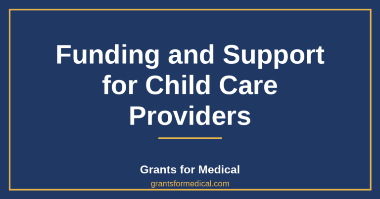 Funding and Support for Child Care Providers