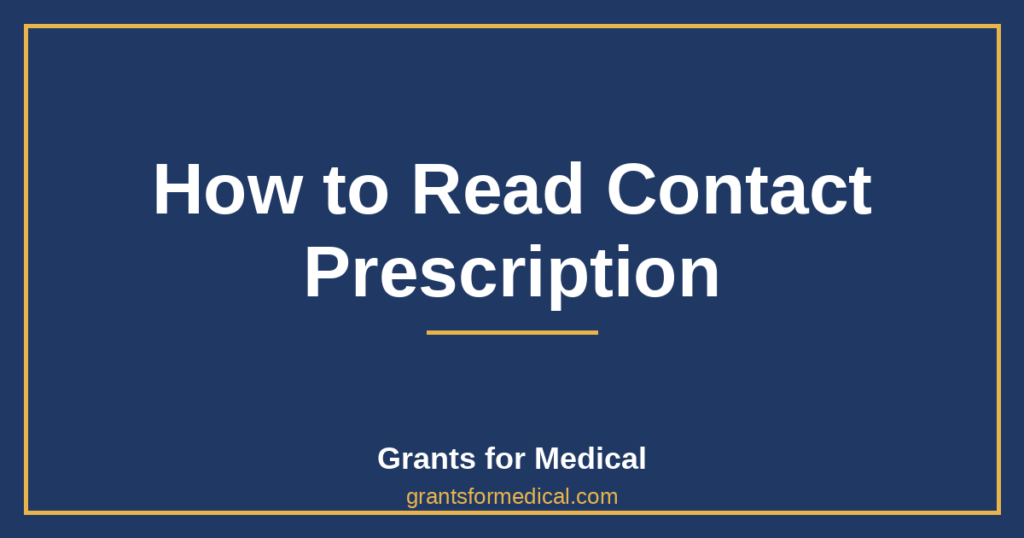 How to Read Contact Prescription