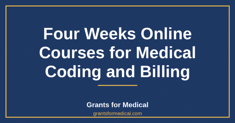 Four Weeks Online Courses for Medical Coding and Billing