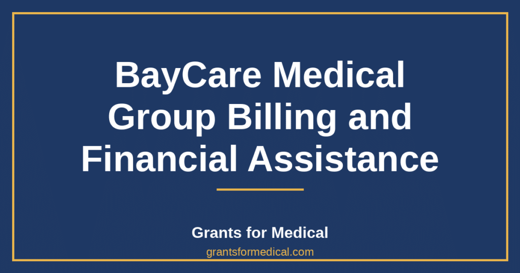 BayCare Medical Group Billing and Financial Assistance