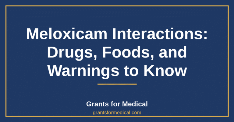 Meloxicam Interactions: Drugs, Foods, and Warnings to Know