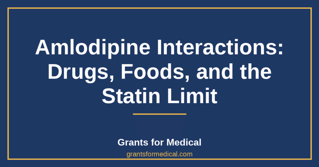 Amlodipine Interactions: Drugs, Foods, and the Statin Limit